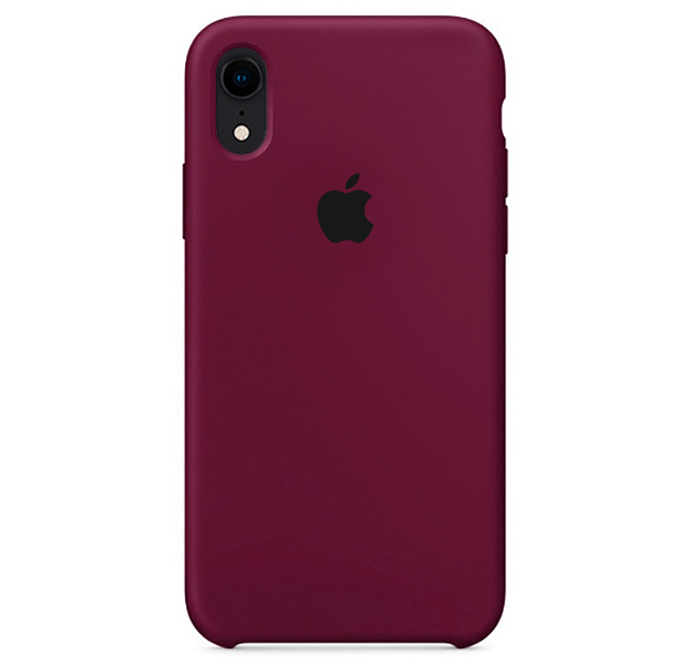 

Сливовый силиконовый чехол для iPhone XR Silicone Case, Бордовый