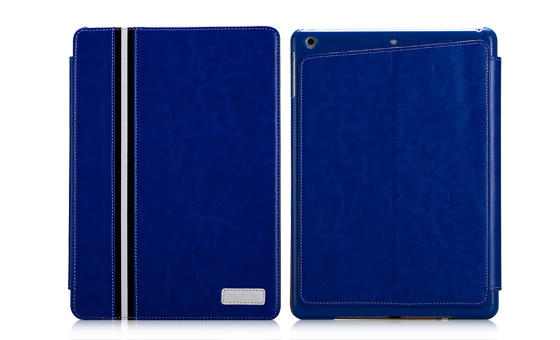

Синий кожаный чехол для iPad Air Momax Flip Diary