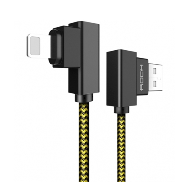 

Желтый USB-кабель Lightning Rock Dual-end L-shaped