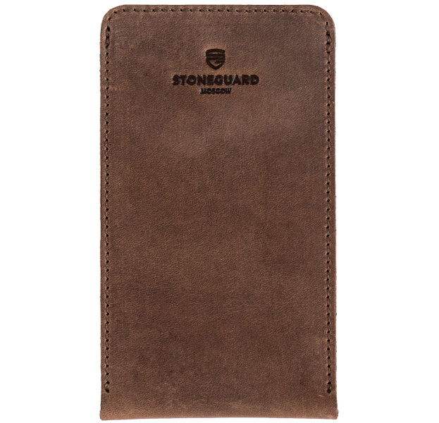 

Кожаный чехол для iPhone X/XS Stoneguard 512 Rust, Коричневый