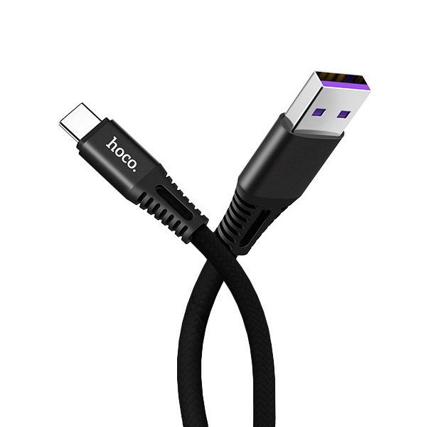 

Черный кабель USB/USB Type-C Hoco X22 5A 1m