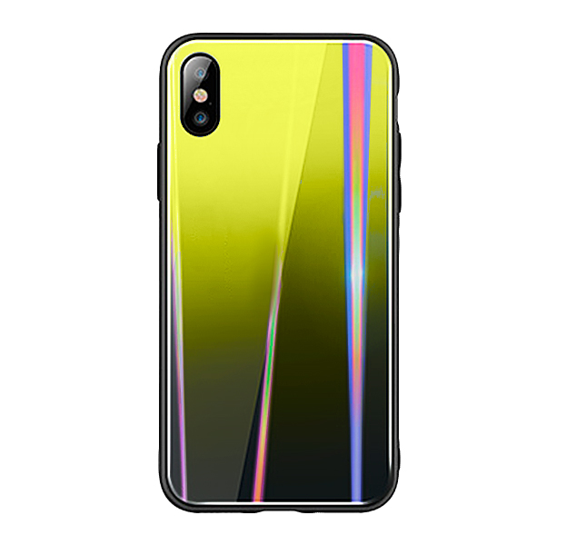 

Чехол-накладка для iPhone XS Max Rainbow Case Yellow/Black, Желтый