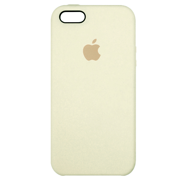 

Кремовый силиконовый чехол для iPhone 5/5S/SE Silicone Case, Бежевый