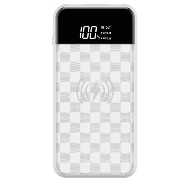 

Белое беспроводное портативное зарядное устройство Devia JU Series 8000 mAh