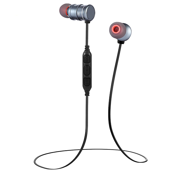 

Серые беспроводные Bluetooth стереонаушники Awei Magnetic Switch Wireless Sports AK5