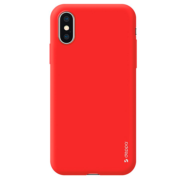 

Красный чехол-накладка для iPhone X/XS Deppa Gel Color Case