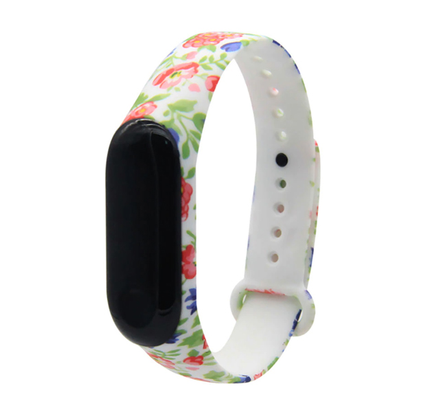 

Цветной ремешок для браслета Xiaomi Mi Band 3 (Цветы)