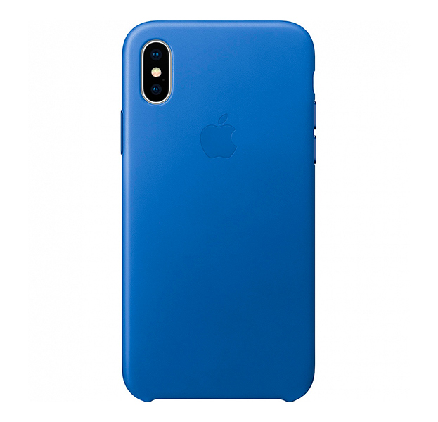 

Голубой кожаный чехол для iPhone X/XS Leather Case