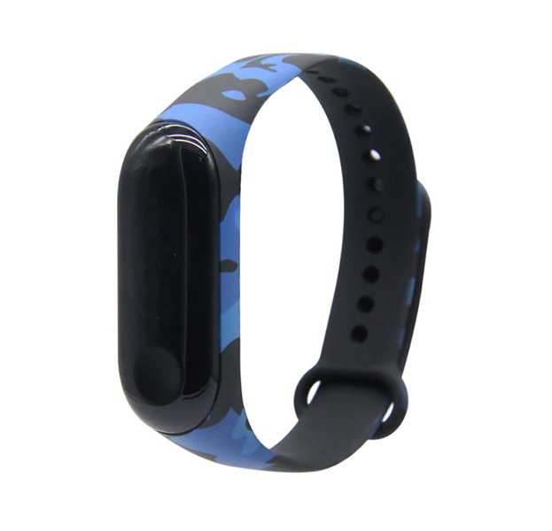 

Цветной ремешок для браслета Xiaomi Mi Band 3 (Синий камуфляж)