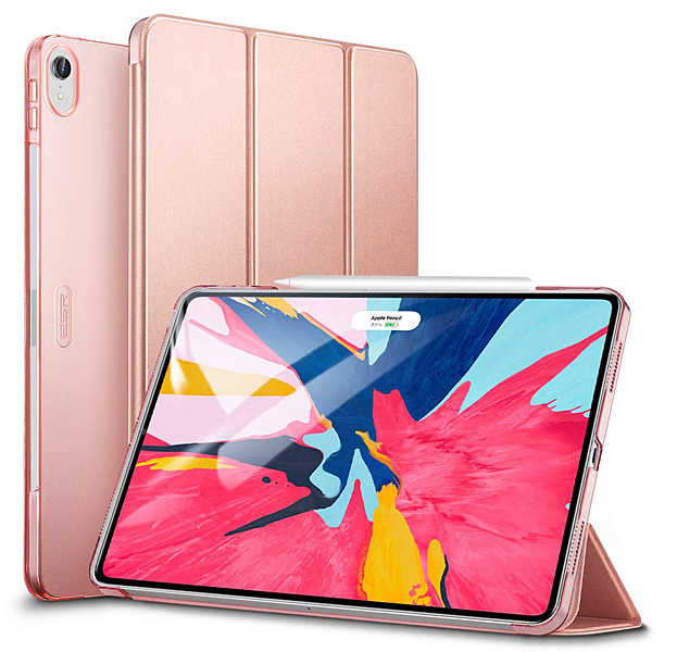 

Розово-золотой чехол-книжка для iPad Pro 11 ESR Hues Yippee Series with Pencil Slot, Розовый