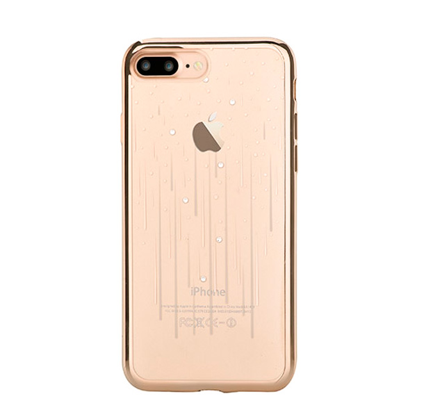 

Прозрачный силиконовый чехол для iPhone 7/8 Plus Devia Crystal Meteor Champagne Gold, Золотой