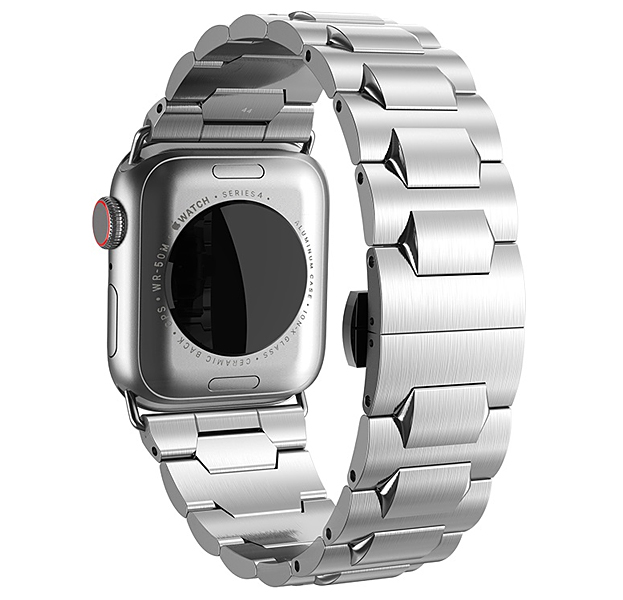 

Серебристый металлический ремешок для Apple Watch 42/44 mm Hoco Grand Steel