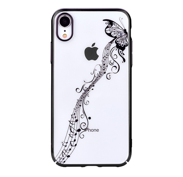 

Чехол-накладка для iPhone XR Devia Crystal Papillon Case Black, Прозрачный