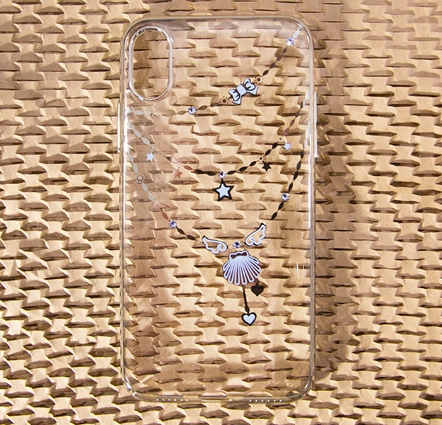 

Чехол-накладка для iPhone X/XS Devia Crystal Shell Silver, С рисунком