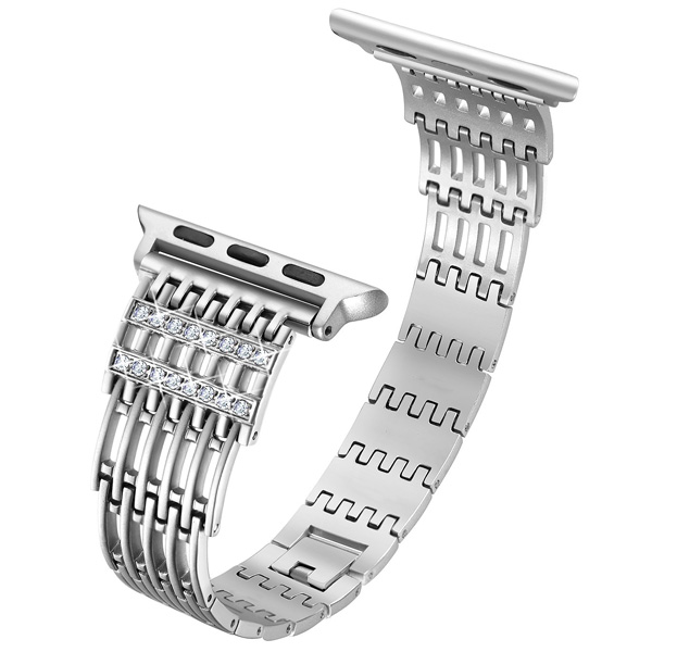 

Серебристый металлический ремешок для Apple Watch 38/40 mm Crystal Band