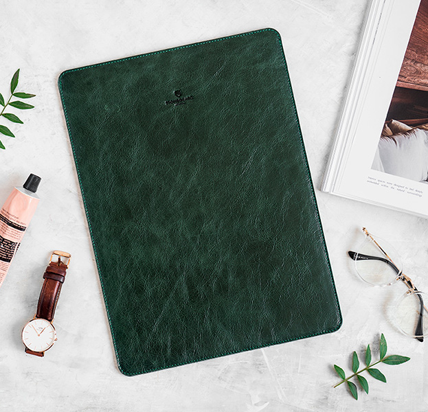 

Кожаный чехол для Macbook Pro 13" New 2016 Stoneguard Green, Зеленый