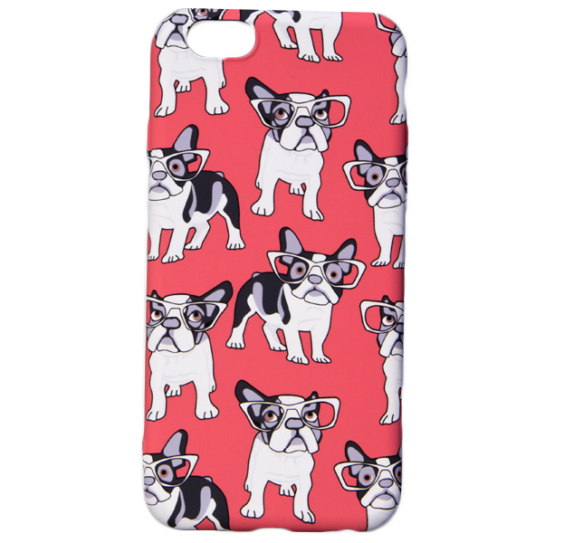 

Красный чехол-накладка для iPhone 6/6S Luxo Puppy, С рисунком