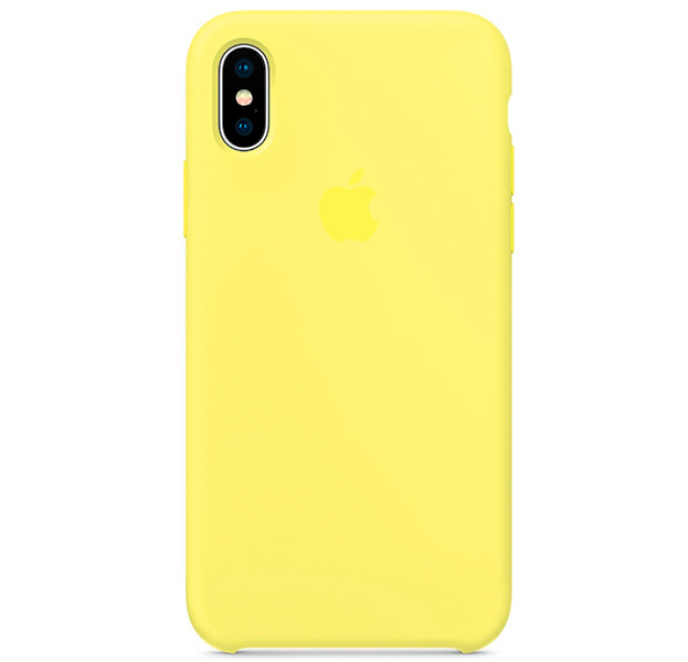 

Лимонный силиконовый чехол для iPhone X/XS Silicone Case, Желтый