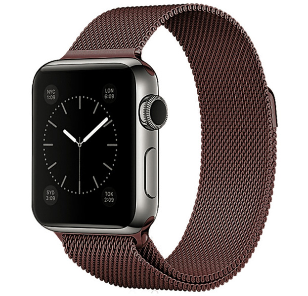 

Металлический ремешок Milanese Band для Apple Watch 42/44 mm коричневый