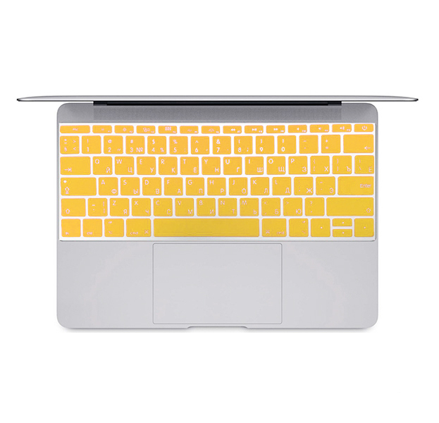 

Желтая силиконовая накладка на клавиатуру для Macbook 12/Pro 13/15 2016/2017 (US)