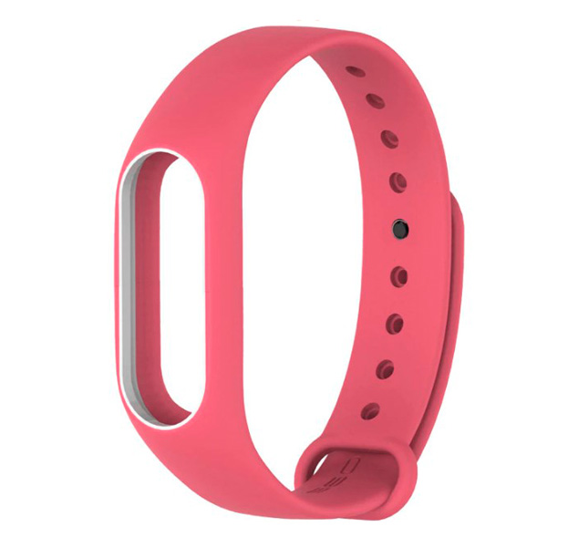 

Цветной ремешок для браслета Xiaomi Mi Band 2 с рамкой (Розовый)