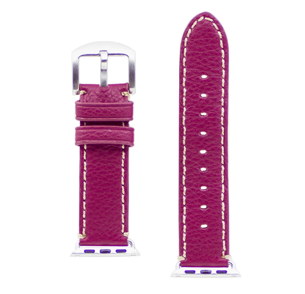 

Розовый кожаный ремешок для Apple Watch 42/44 mm Kajsa Classic Collection
