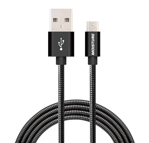 

Черный усиленный Micro USB-кабель Moisture Steel Original