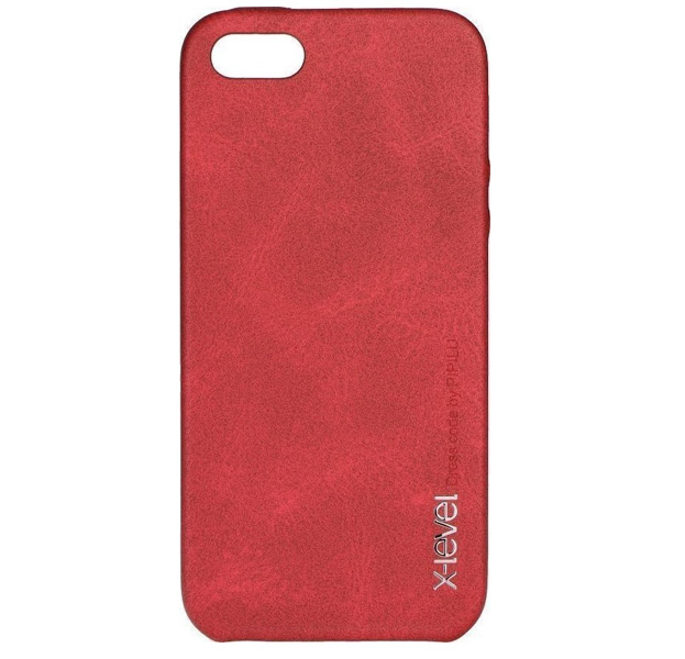 

Красный чехол-накладка для iPhone 5/5S/SE X-Level Vintage
