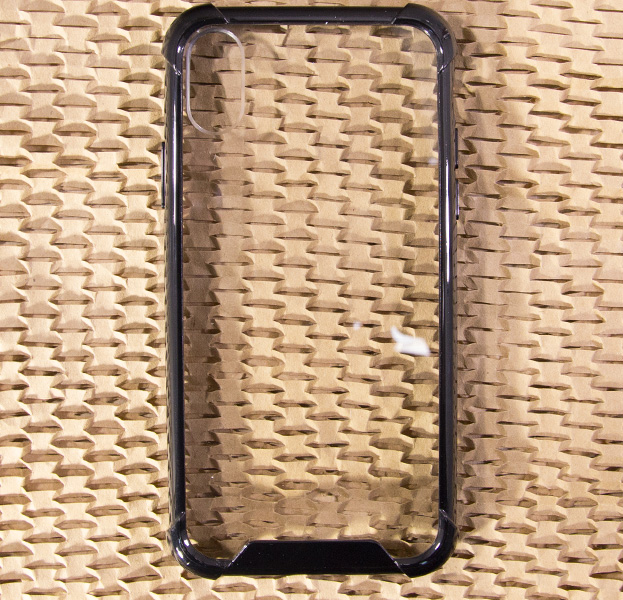 

Черный чехол-накладка для iPhone X/XS Devia Anti-Shock, Прозрачный