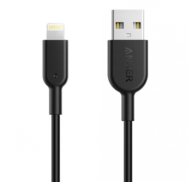 

Черный усиленный USB-кабель Lightning Anker PowerLine II 0.9m