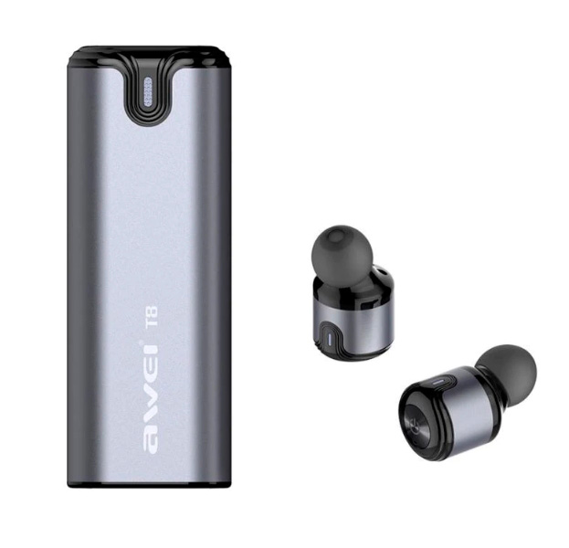 

Беспроводная гарнитура Awei True Wireless Earbuds with Charging Case Silver (аналог Airpods)