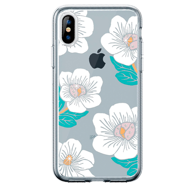 

Чехол-накладка для iPhone X/XS Devia Blossom Crystal Series Case White, С рисунком