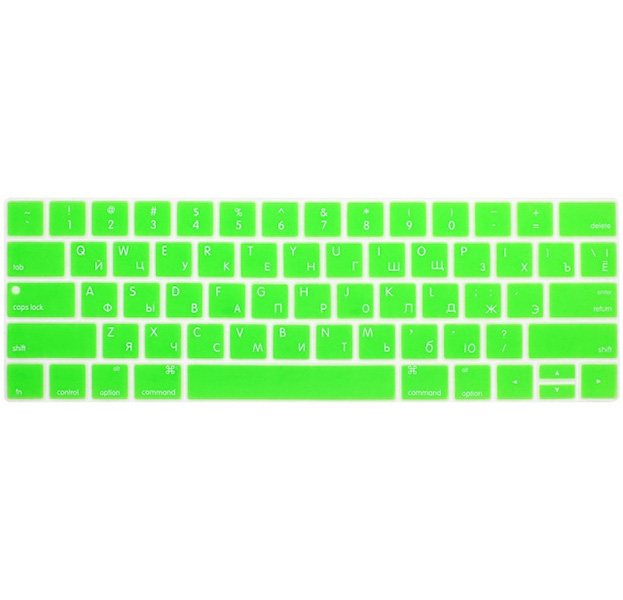 

Зеленая силиконовая накладка на клавиатуру для Macbook Pro 13/15 2016/2017 с Touch Bar (US)