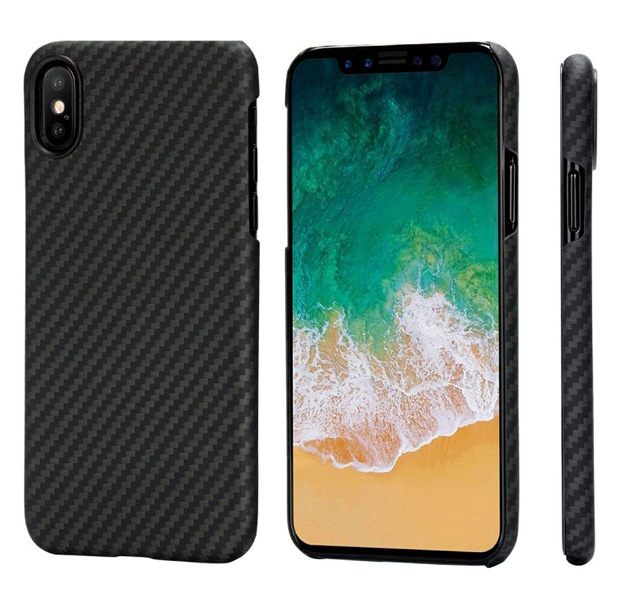 

Кевларовый чехол-накладка для iPhone X/XS Pitaka Magcase Black/Grey, Зеленый