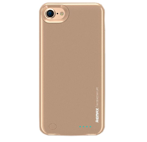 

Золотой чехол с аккумулятором для iPhone 7/8 Remax Energy Jacket 2400mAh