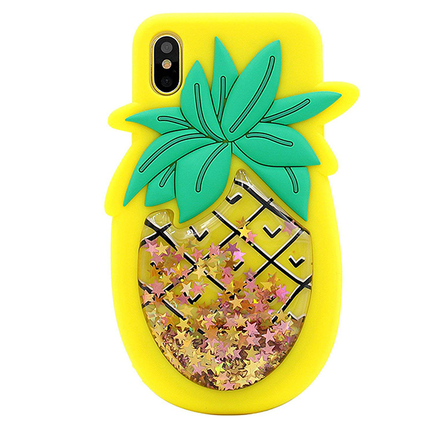 

Силиконовый чехол-накладка для iPhone X/XS Pineapple Bubble Case, Желтый