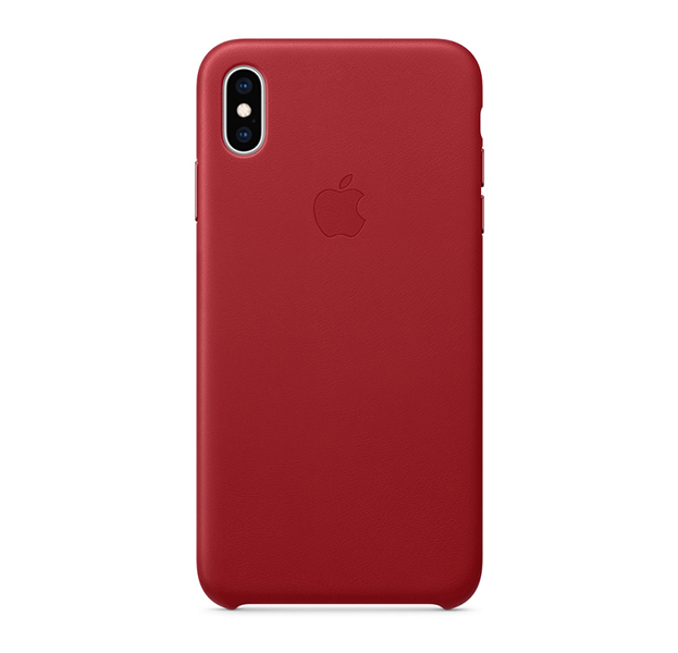 

Красный кожаный чехол для iPhone XS Max Leather Case