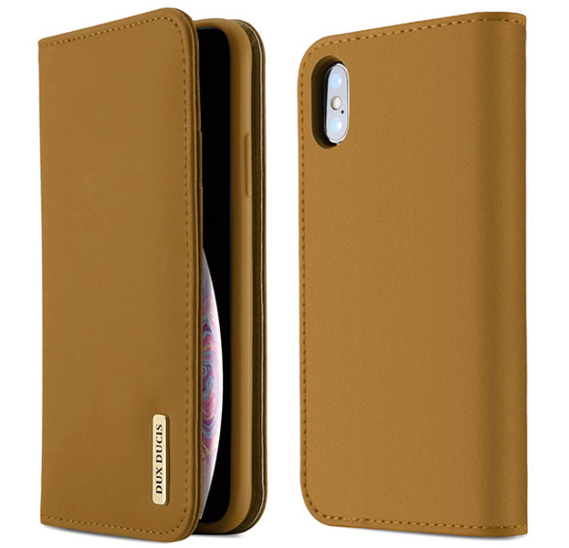 

Коричневый чехол-книжка для iPhone X/XS Dux Ducis Wish Series