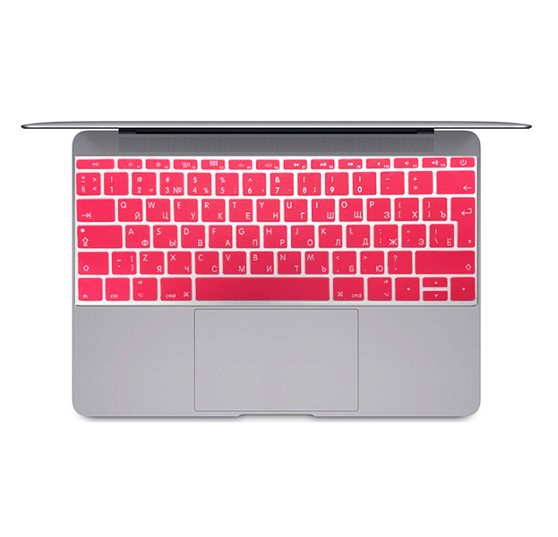 

Красная силиконовая накладка на клавиатуру для Macbook 12/Pro 13/15 2016/2017 (Rus/Eu)