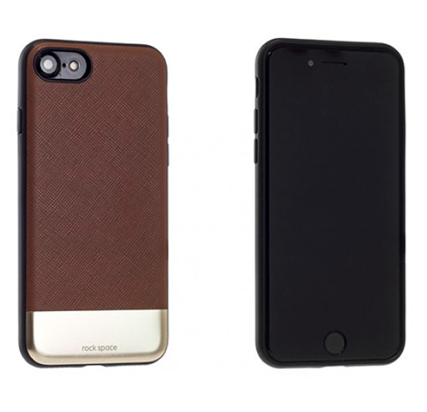

Коричневый кожаный чехол-накладка для iPhone 7/8 Rock Elite Series