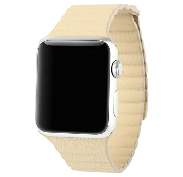 

Бежевый ремешок с магнитной застежкой для Apple Watch 42/44 mm Baseus Back Series