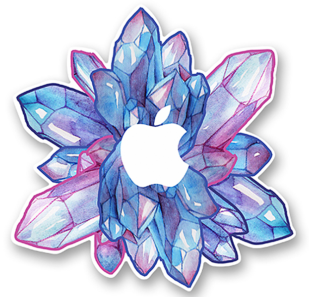 

Наклейка для Macbook "Фиолетовые кристаллы"