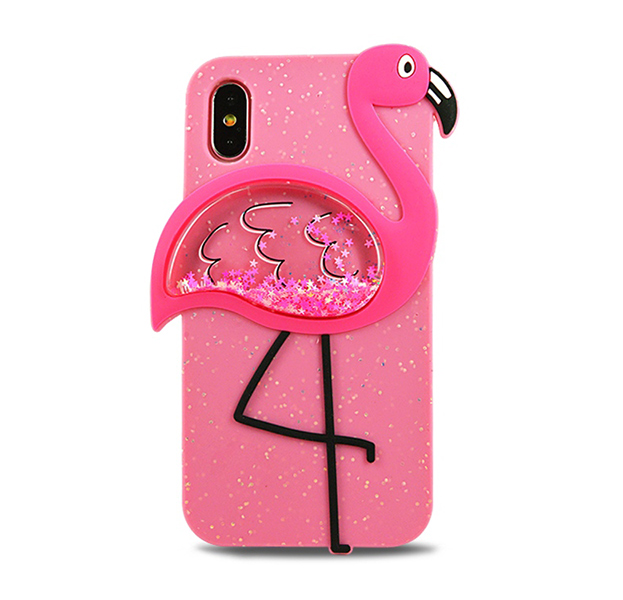 

Силиконовый чехол-накладка для iPhone X/XS Flamingo Bubble Case, Розовый