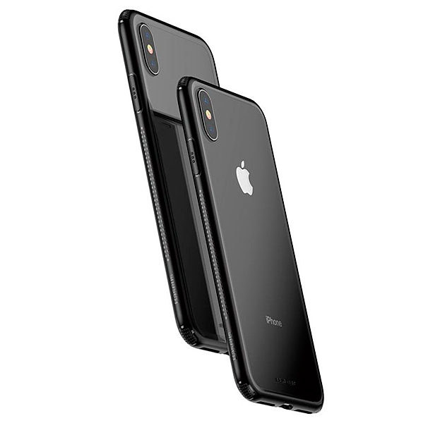 

Чехол-накладка для iPhone XS Max Baseus See-through Glass Protective Case Black, Прозрачный