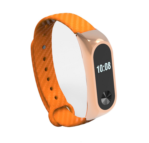 

Оранжевый силиконовый ремешок для Xiaomi Mi Band 2 Carbon Band