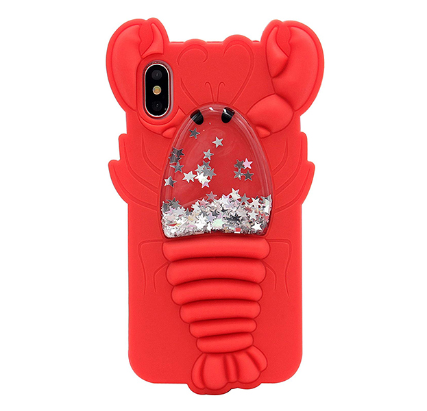 

Силиконовый чехол-накладка для iPhone X/XS Lobster Bubble Case, Красный