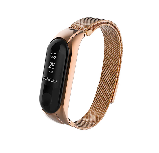 

Розовый стальной ремешок для Xiaomi Mi Band 3 Milanese Band