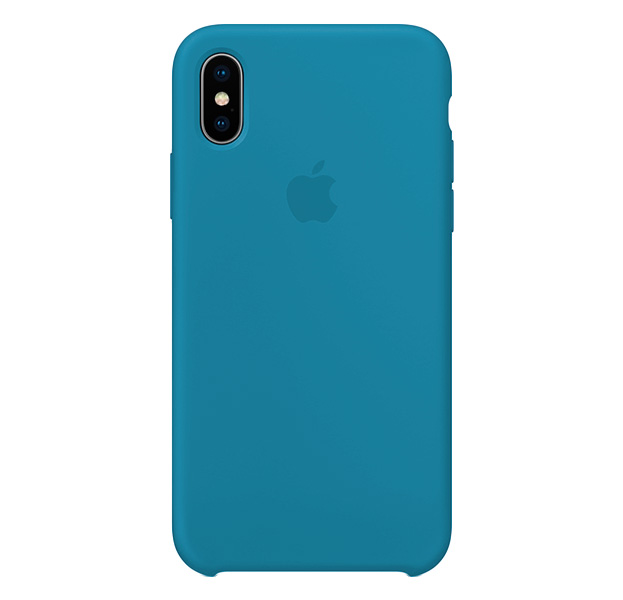 

Голубой силиконовый чехол для iPhone X/XS Silicone Case