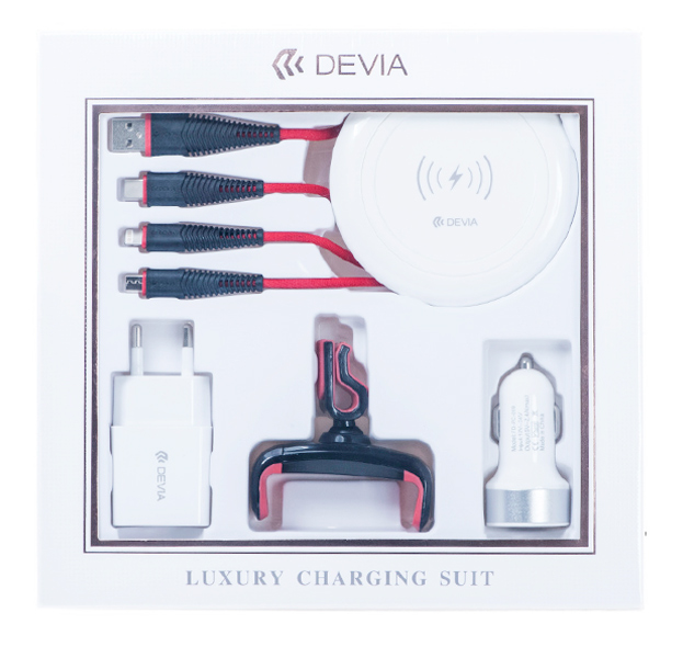 

Набор аксессуаров Devia Luxury Charging Suit White