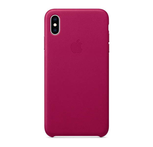 

Малиновый кожаный чехол для iPhone XS Max Leather Case, Красный